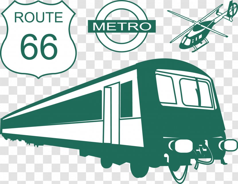 Rapid Transit Euclidean Vector Transport - Green - Metro Transparent PNG
