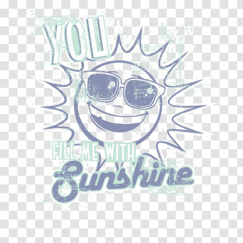 T-shirt - White - Hand-painted Sun Printing Transparent PNG