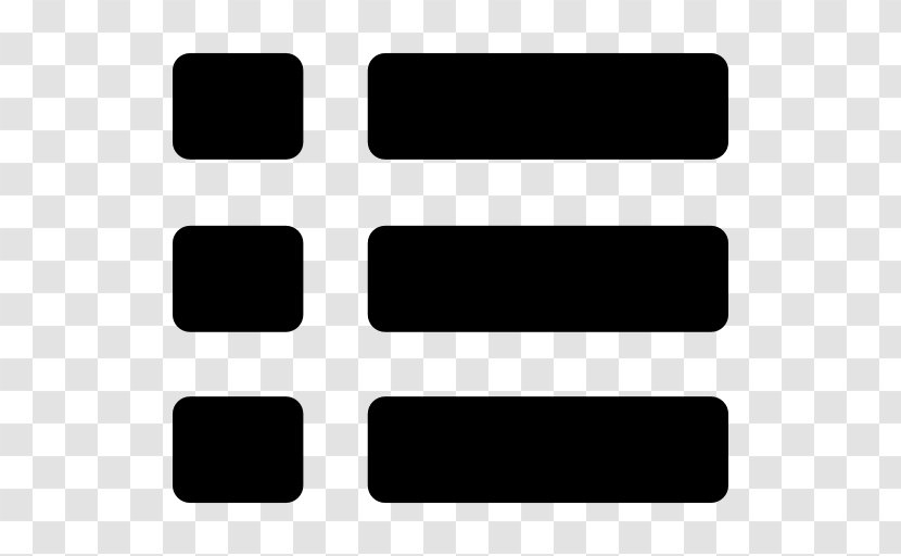 Rectangle Monochrome Black And White - Hamburger Button - Computer Software Transparent PNG