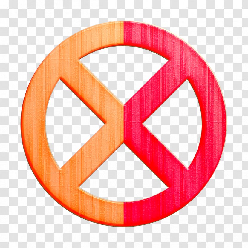 No Stopping Icon Forbidden Parking - Symbol - Peace Logo Transparent PNG