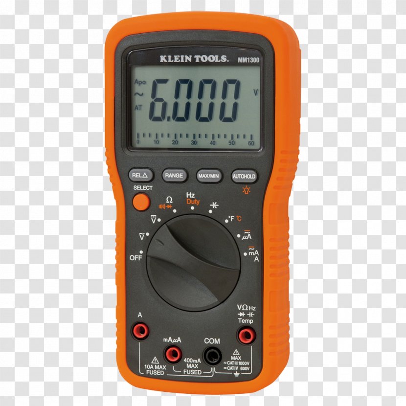 Multimeter Klein Tools Electrician Measurement Category - Electricity - ALL PRODUCT Transparent PNG