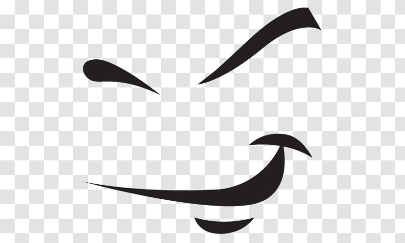 Smirk Mouth Smile Clip Art - Black Transparent PNG