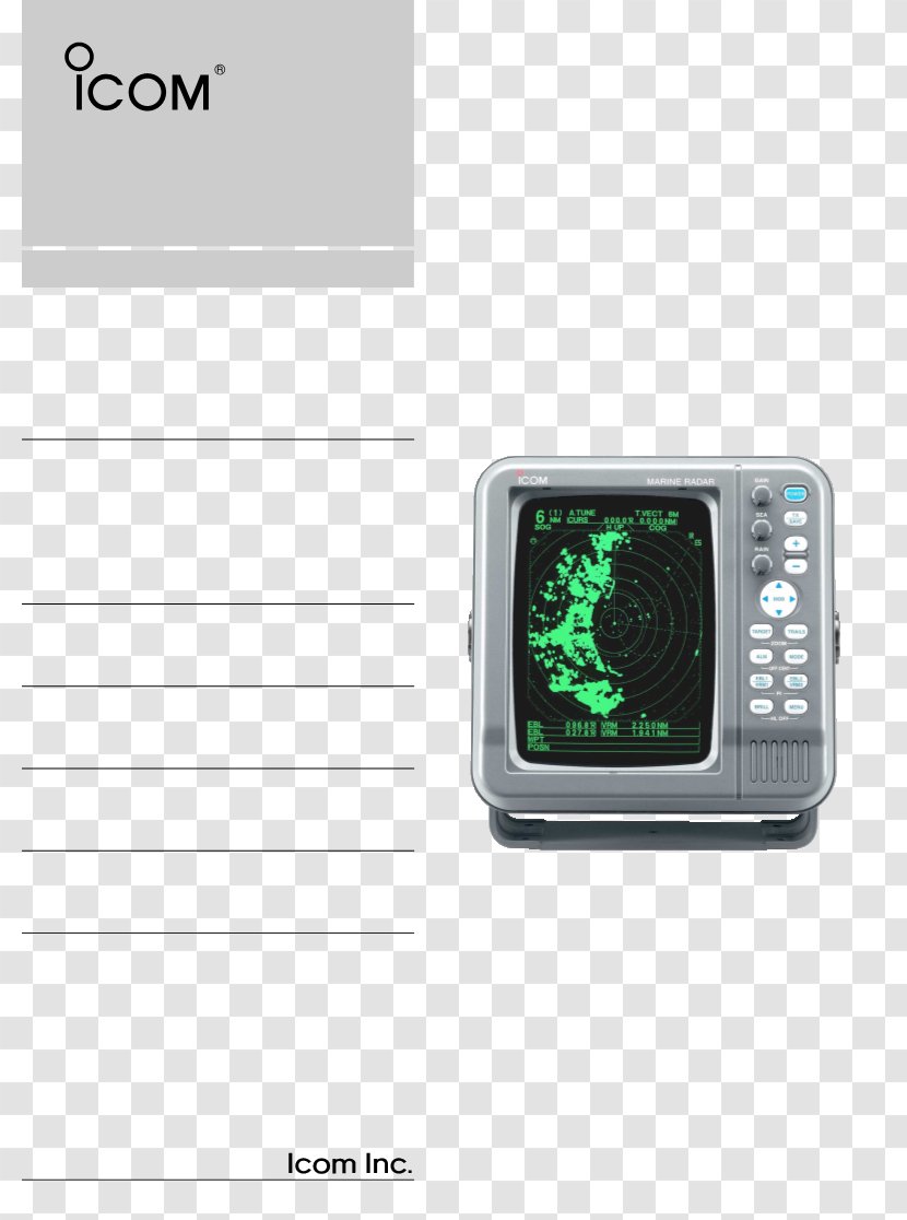 Product Manuals Marine Radar Display Device User Document - Computer Hardware - Icom Transparent PNG