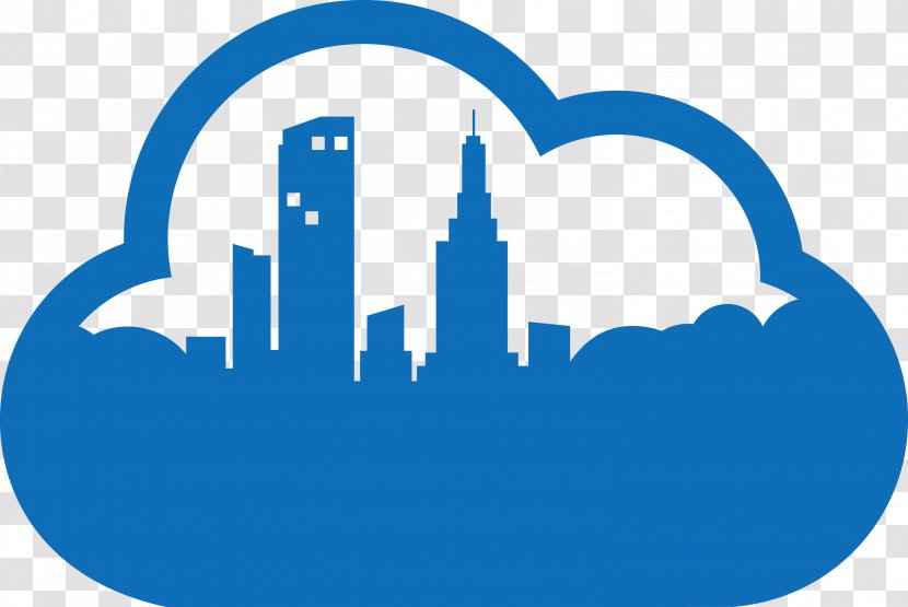 Cloud Computing Logo Icon - Symbol - Tall Buildings On The Clouds Transparent PNG