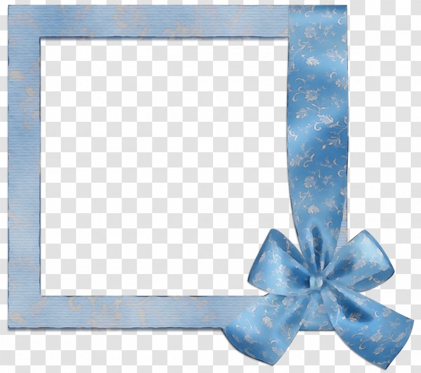 Background Blue Ribbon - Picture Frames - Frame Aqua Transparent PNG