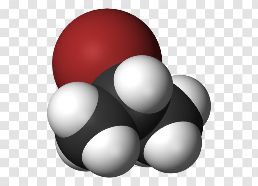 2-Bromopropane 1-Bromopropane Space-filling Model Ball-and-stick Sphere - Bromine - Hydrobromic Acid Transparent PNG