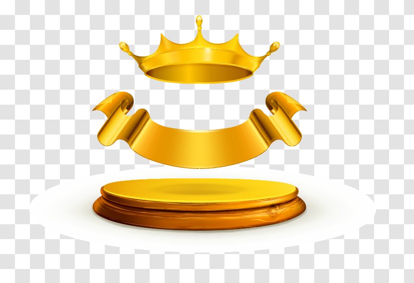 Gold Stock Photography Illustration Crown - Material - Golden Ribbons And Transparent PNG