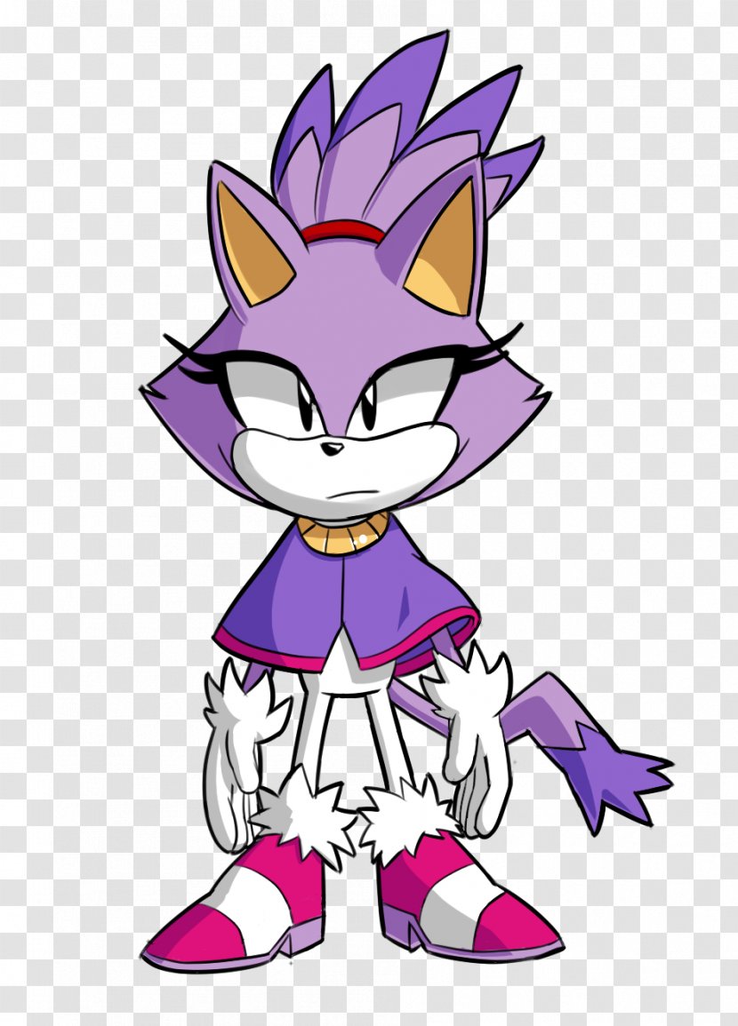 Blaze The Cat Sonic Hedgehog Fan Art - Flower Transparent PNG