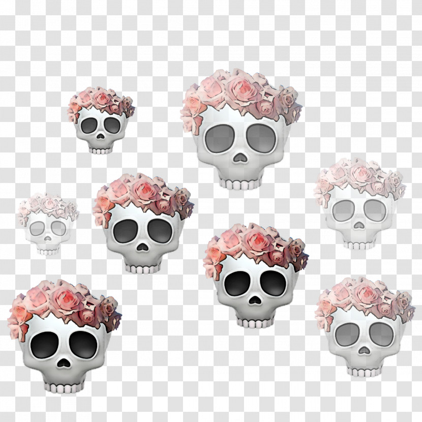 Skull Bone Pink Head Silver Transparent PNG