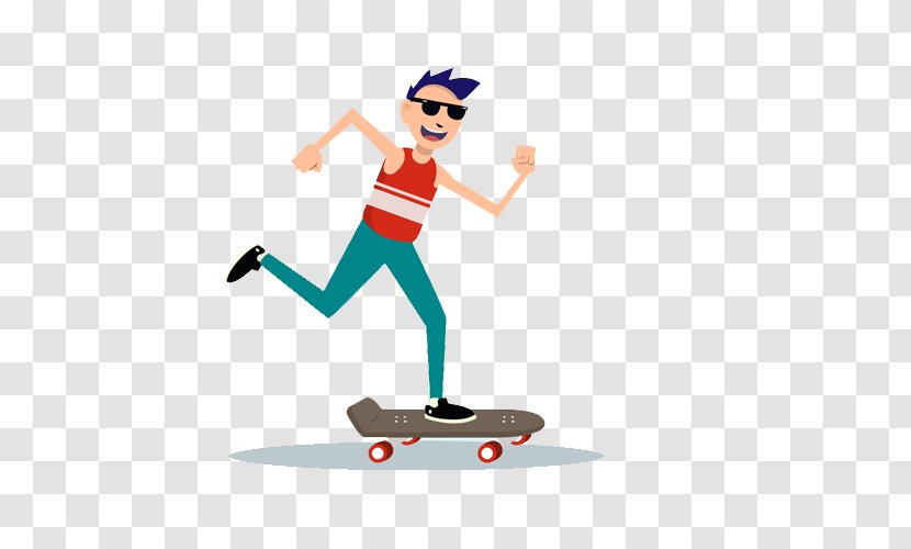 Outdoor Recreation Sport Physical Exercise Clip Art - Vision Care - Cartoon Skateboard Transparent PNG