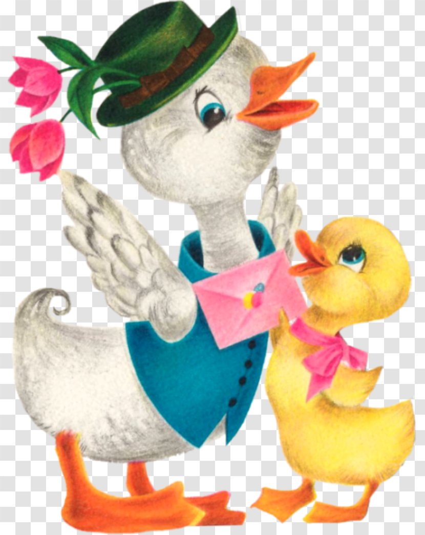 Duck Goose Easter Bunny Cygnini Bird - Postcard Transparent PNG