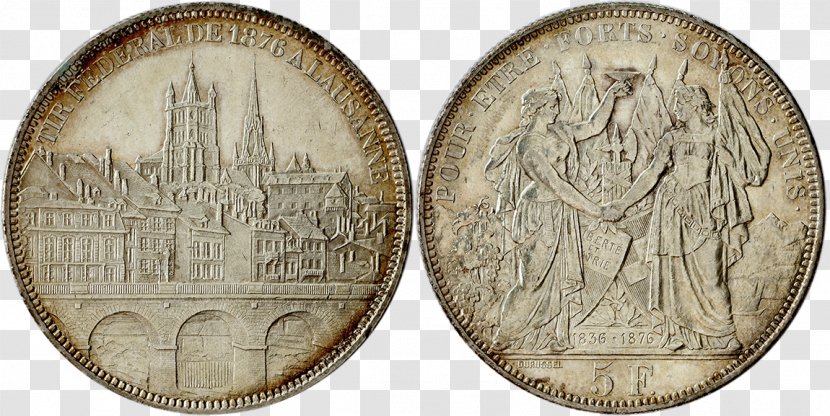 Coin Switzerland 19th Century Medal Festival - History Transparent PNG