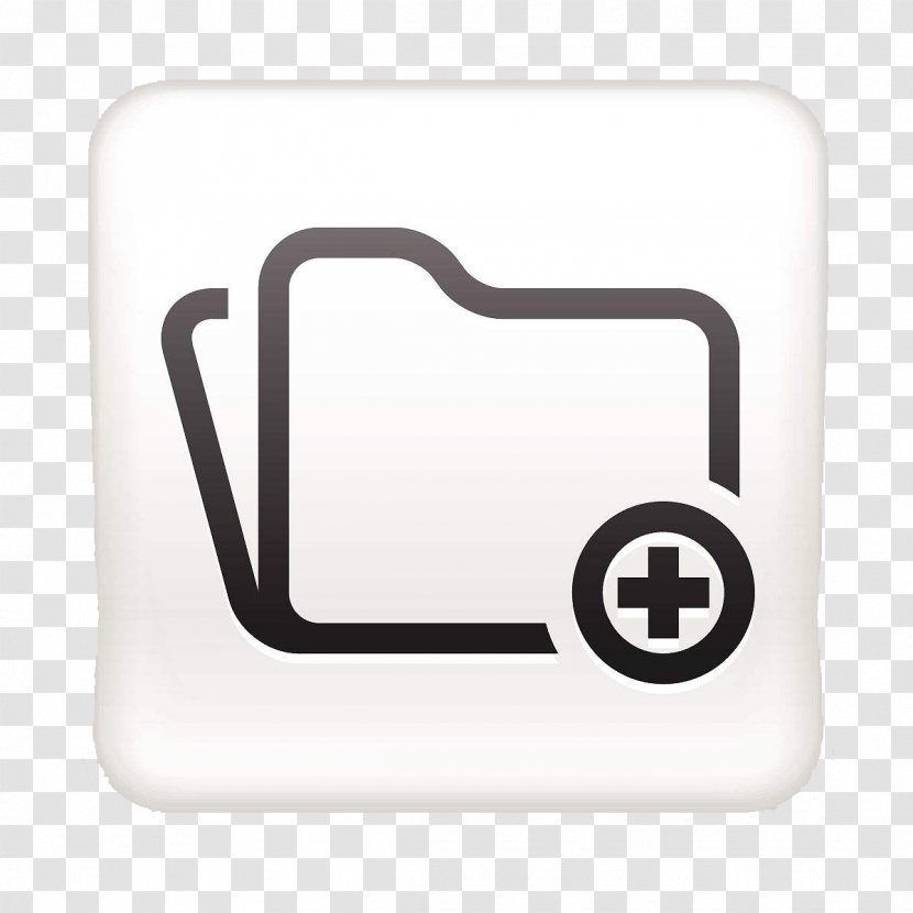 Button Download Icon - Like - White Square Plus File Transparent PNG