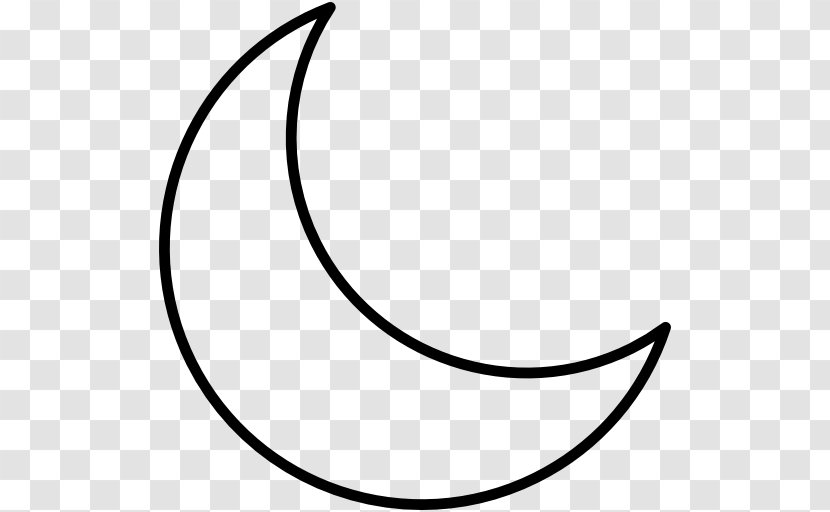 Lunar Phase Moon Crescent Clip Art - Monochrome Transparent PNG