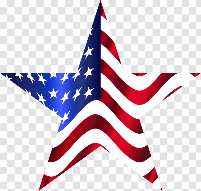 Star Flag Of The United States Clip Art - Red - American Transparent PNG