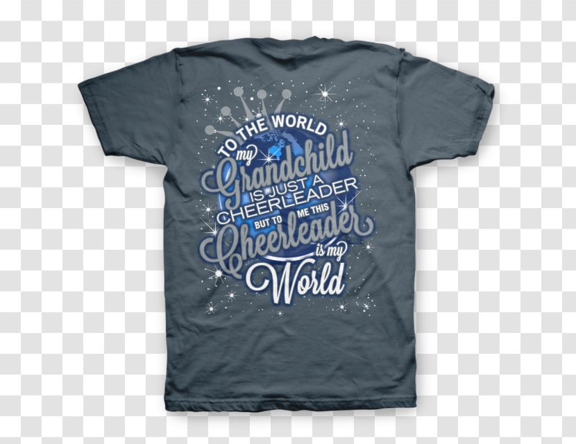 T-shirt Blue Sleeve Text - Clothing - Proud Grandma Transparent PNG