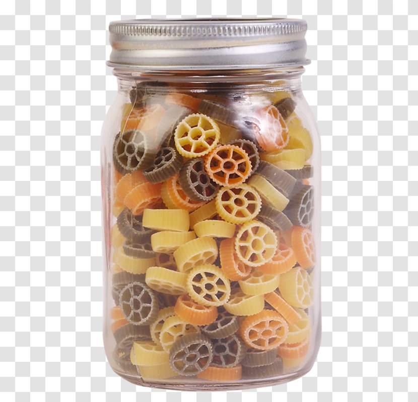 Pasta Italian Cuisine Macaroni Spaghetti Clip Art - Mason Jar - A Of Biscuits Transparent PNG