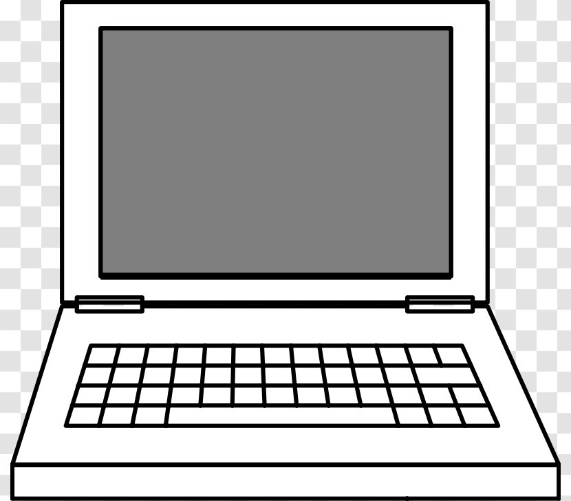 Laptop Black And White Notebook Clip Art - Technology - Computerimages Transparent PNG