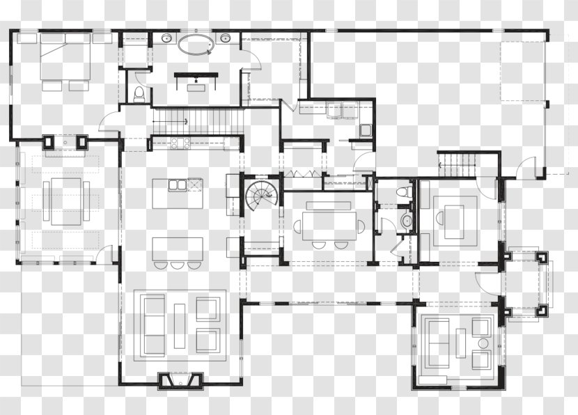 Floor Plan Furniture Technical Drawing - Schematic - Design Transparent PNG