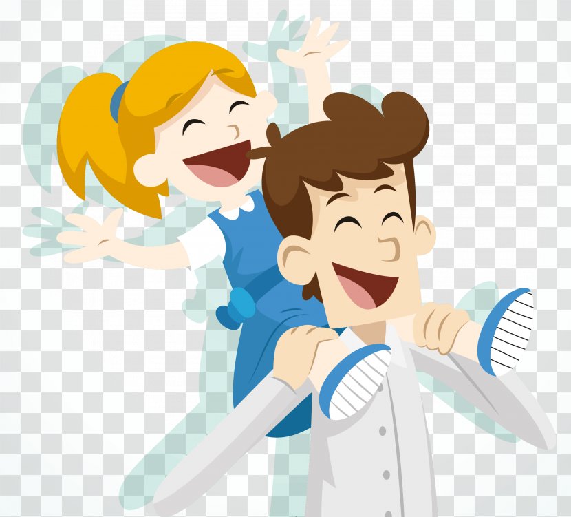 Fathers Day March 19 Party Saint Josephs - Cartoon - Happy Father And Daughter Transparent PNG
