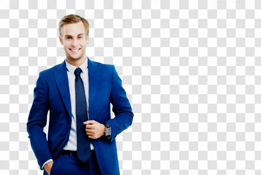 Suit Blue Cobalt Formal Wear Electric - Businessperson - Male Transparent PNG