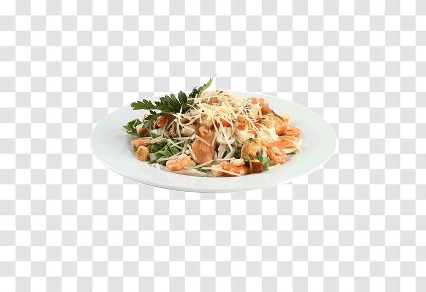 Spaghetti Caesar Salad Vegetarian Cuisine Sushi - Dish Transparent PNG