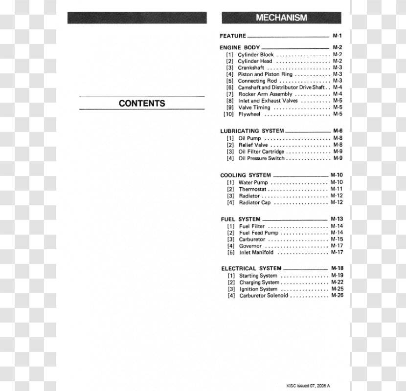 Product Manuals Document Diagram Electrical Wires & Cable System - Wire - Kubota Transparent PNG