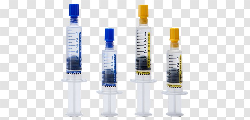 Injection Syringe Heparin Saline Flush Becton Dickinson - Luer Taper - Barrel Transparent PNG