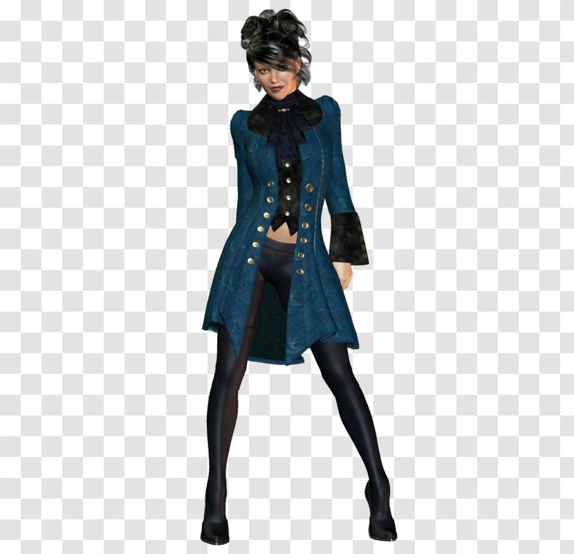 Overcoat Electric Blue - Dress - Bz Transparent PNG