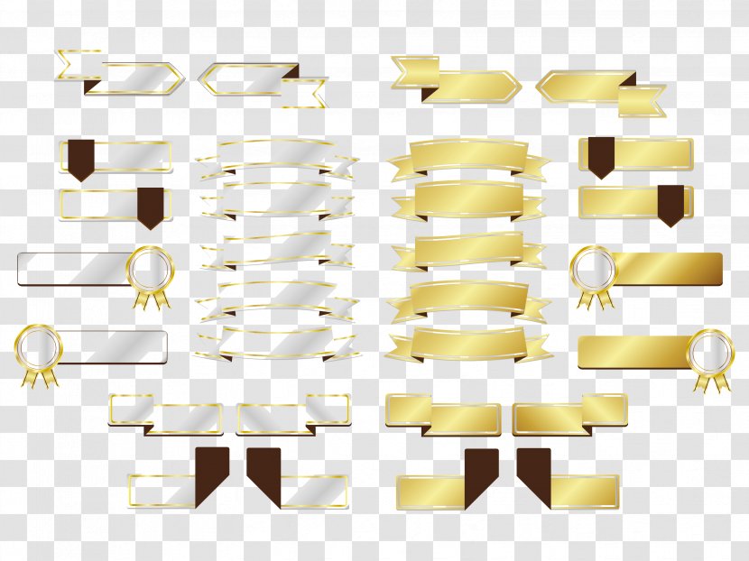 Rectangle Furniture Yellow - Fashion Design Vector Material Ribbon Tag Transparent PNG