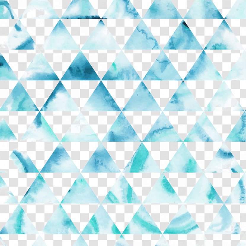 Hipster Triangle Pattern - Watercolor Background Transparent PNG
