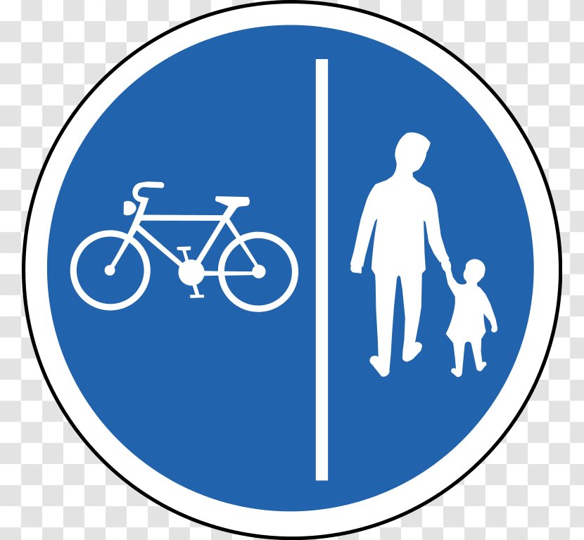 Sweden Traffic Sign Road Bicycle Segregated Cycle Facilities - Stock Photography Transparent PNG
