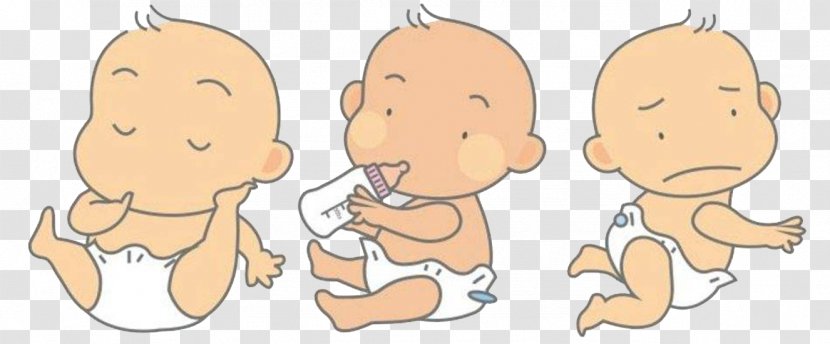 Milk Child Infant Diaper Defecation - Cartoon - Illustration In The Baby Transparent PNG