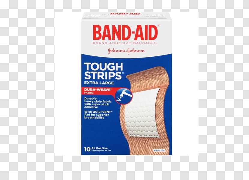 Johnson & Band-Aid Adhesive Bandage Dressing - First Aid Supplies - Two Strips Transparent PNG