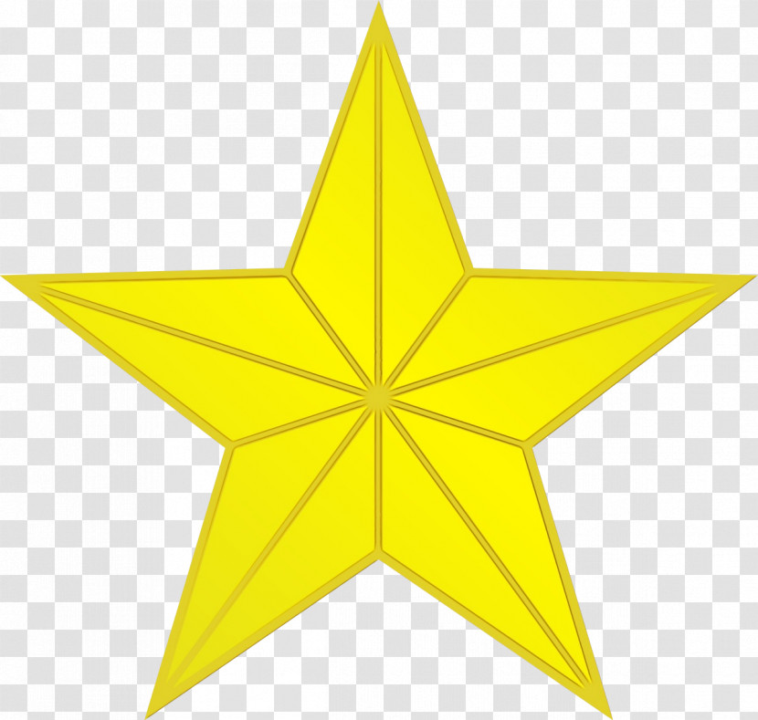 Yellow Star Triangle Astronomical Object Transparent PNG