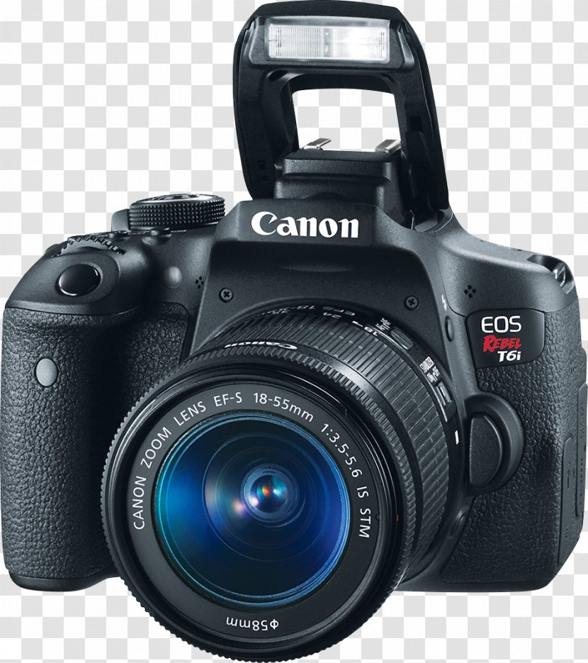 Canon EOS 750D EF Lens Mount EF-S 18–55mm Digital SLR - Camera Transparent PNG