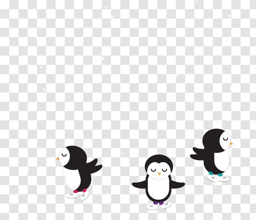 Penguin Euclidean Vector - Bird - Three Cute Penguins Transparent PNG