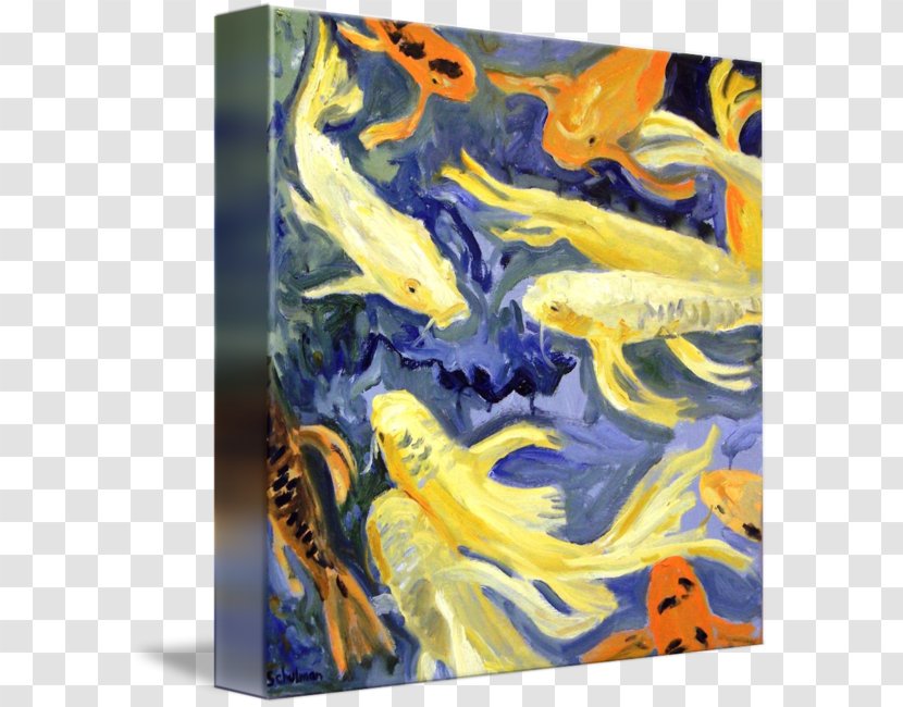 Butterfly Koi Oil Painting Art - Organism Transparent PNG