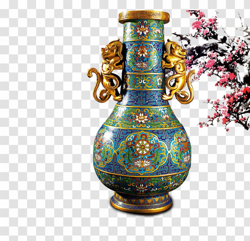 Vase Chinoiserie Download - Art - Classical Decorative Bottle Transparent PNG
