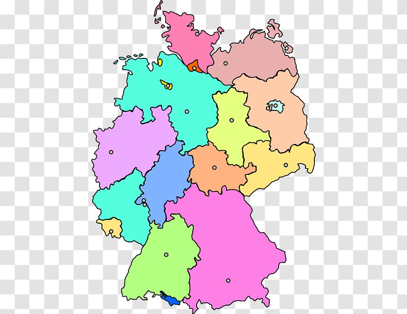 States Of Germany Berlin Map Clip Art - Area Transparent PNG
