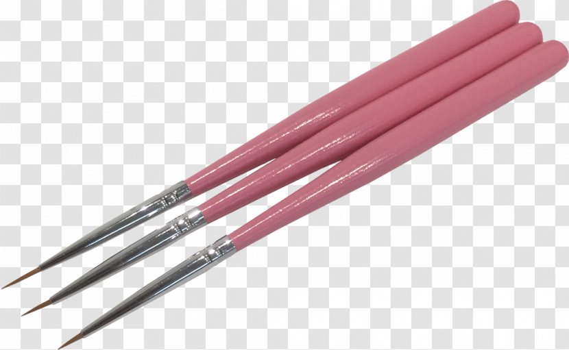Nail Art Paintbrush Painting Glitter - Pen - Pink Brushes Transparent PNG
