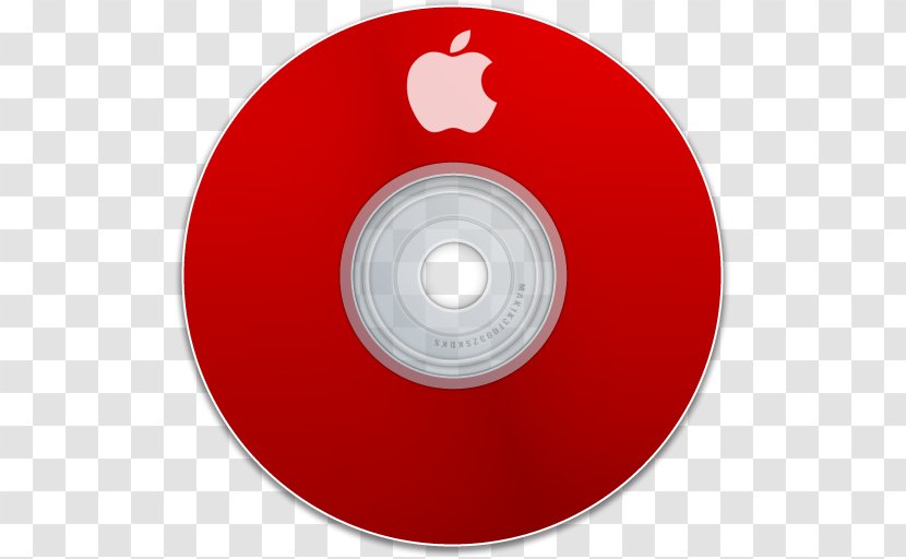 Compact Disc - Red - Apple Transparent PNG