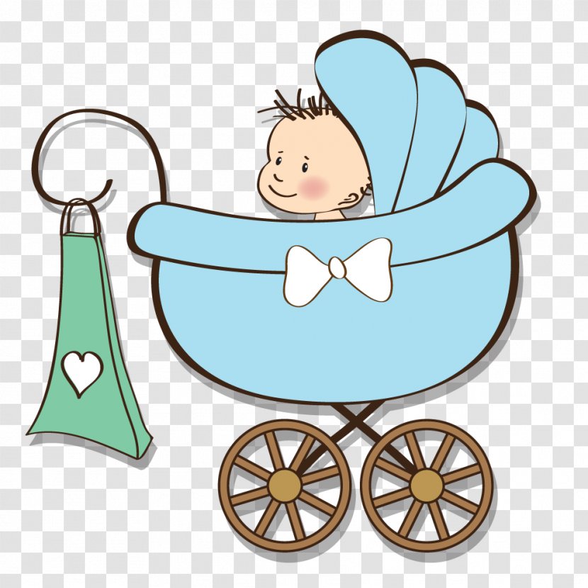 Baby Shower Gift Infant Clip Art - Fashion Accessory - Sitting In Stroller Transparent PNG
