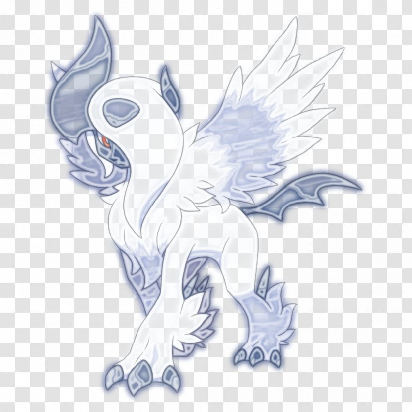 Pokémon X And Y Absol Universe Evolution - Silhouette - Neon Wings Transparent PNG