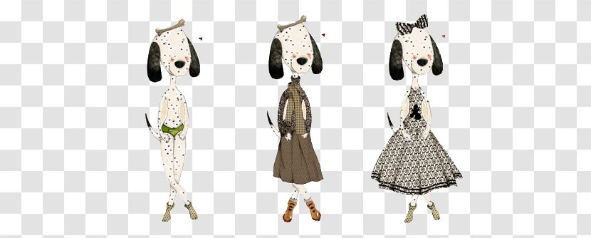 Dalmatian Dog Cartoon Illustration - Animation - Dalmatians Women Painted Figure Transparent PNG