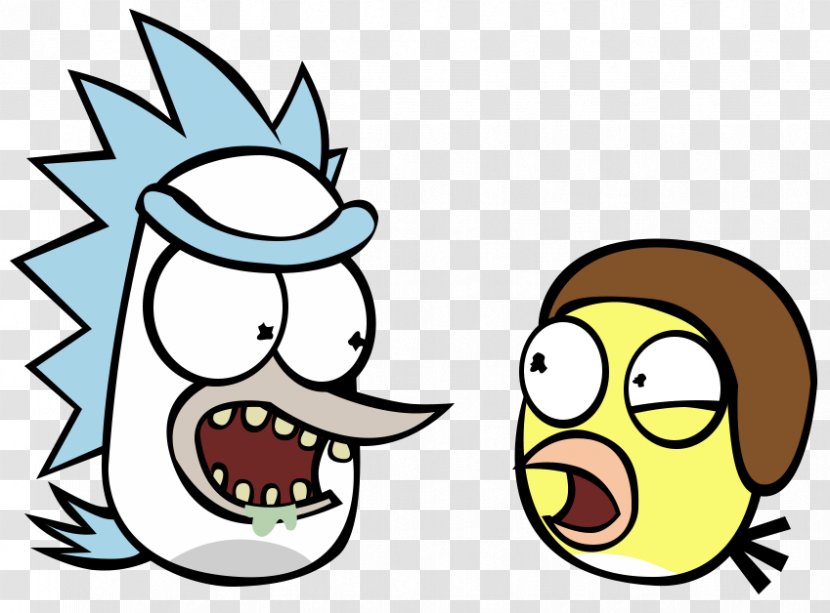 Rick Sanchez Morty Smith Angry Birds Get Schwifty Anger - Facial Expression - Egg Bird Transparent PNG
