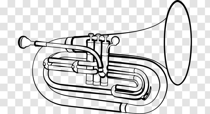 Baritone Horn Marching Euphonium Musical Instruments Clip Art - Frame Transparent PNG