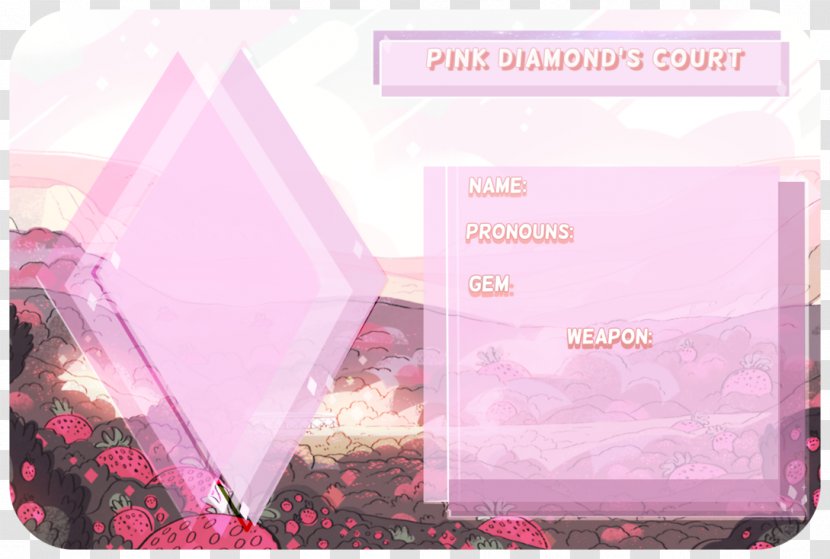 Pink Diamond Gemstone Blue - Fan Art Transparent PNG