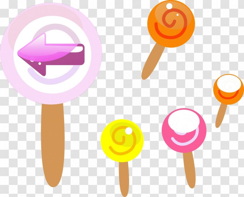 Lollipop Candy Clip Art - Hand-painted Creative Food Silhouette Transparent PNG