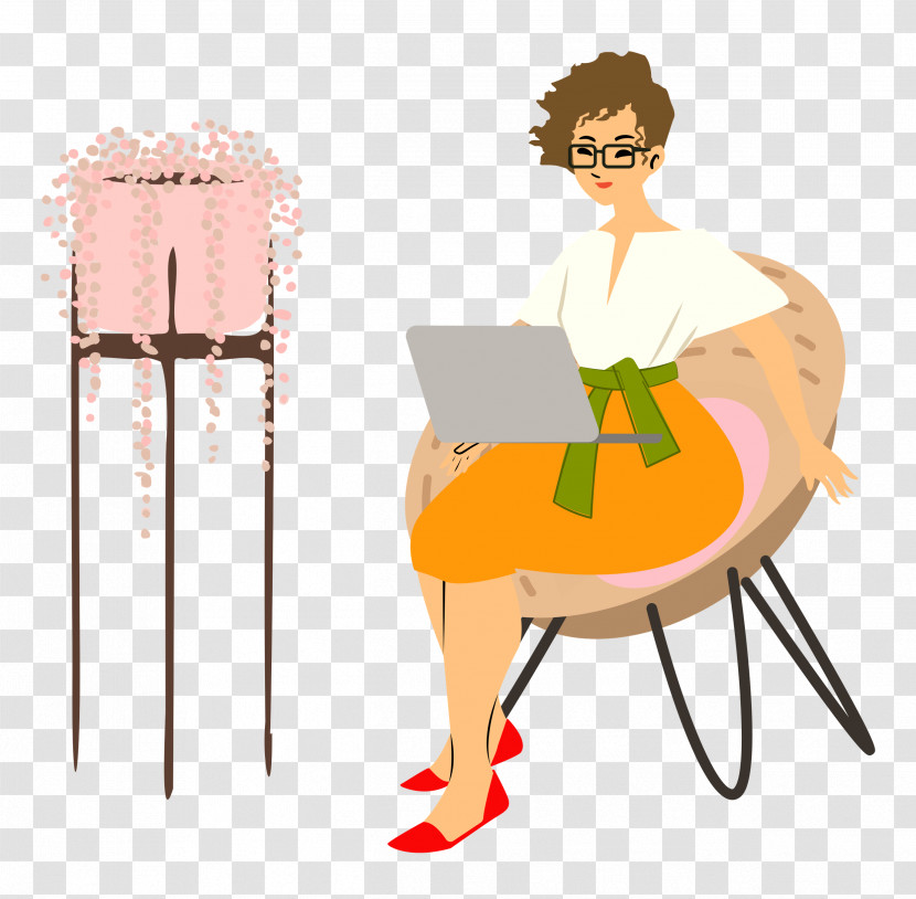 Alone Time Lady Computer Transparent PNG
